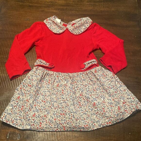 Callie Red Fleece Dress Marco & Lizzy 2T - Picture 2 of 10